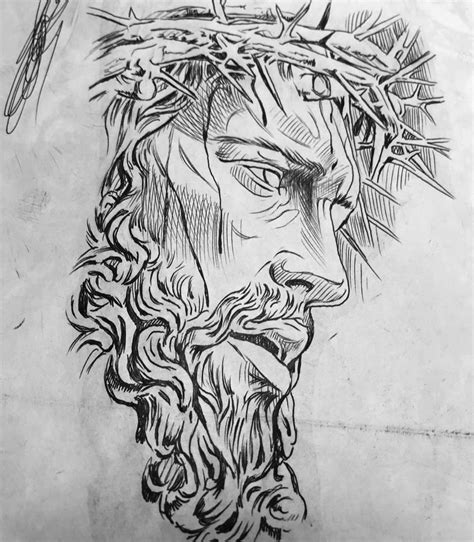 black jesus tattoo design|jesus face tattoo stencil.